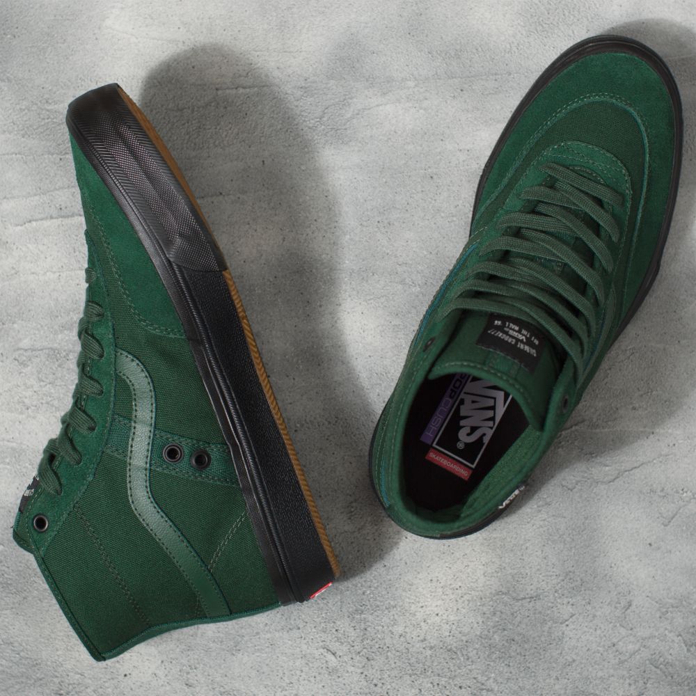 Vans Crockett High Skateskor Dam Mörkgröna Svarta | 54170MKEC