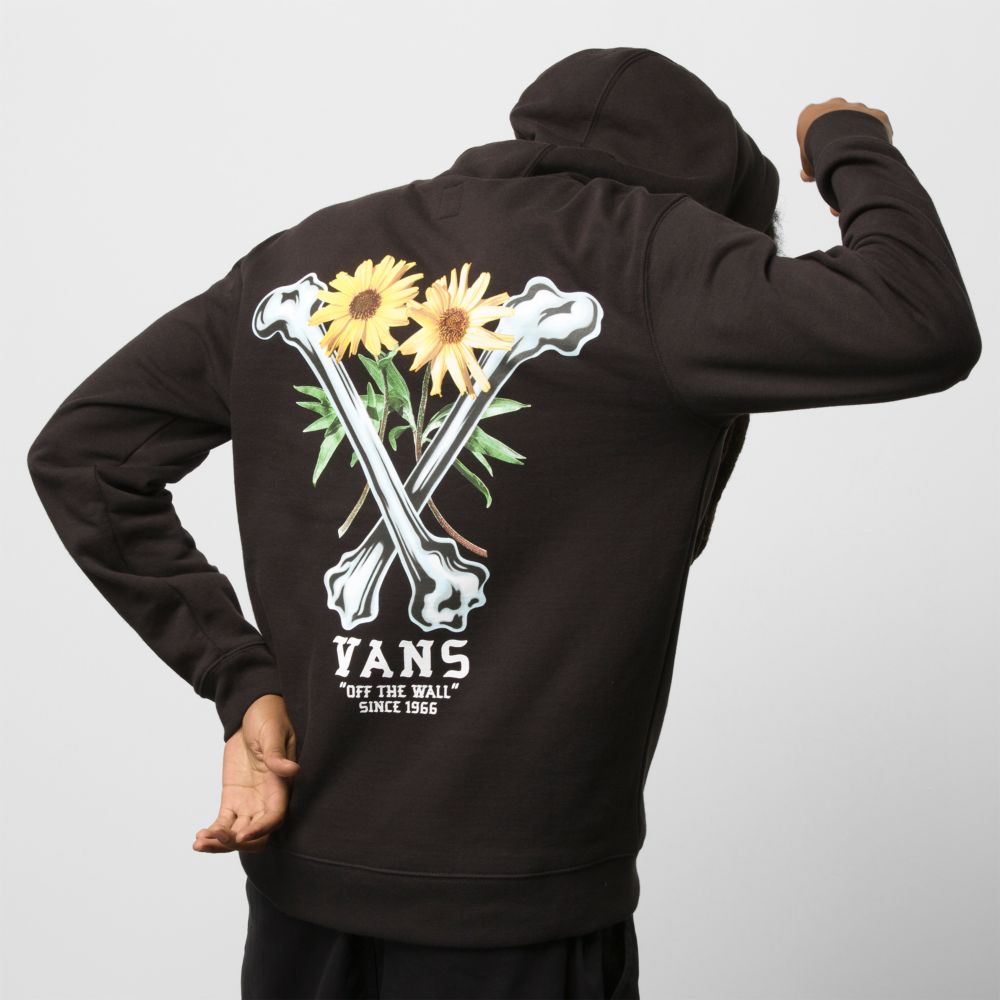 Vans Crossbones Hoodie Dam Svarta | 04956SGON