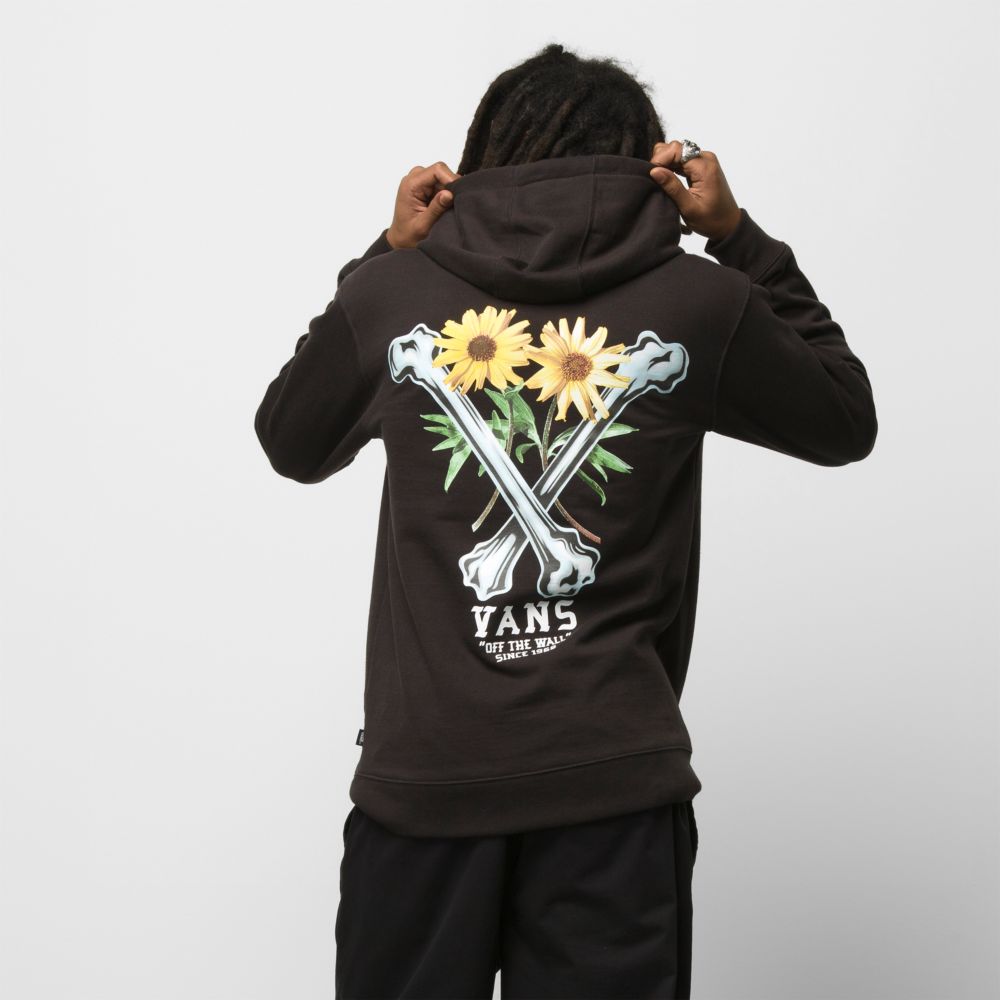 Vans Crossbones Hoodie Dam Svarta | 04956SGON