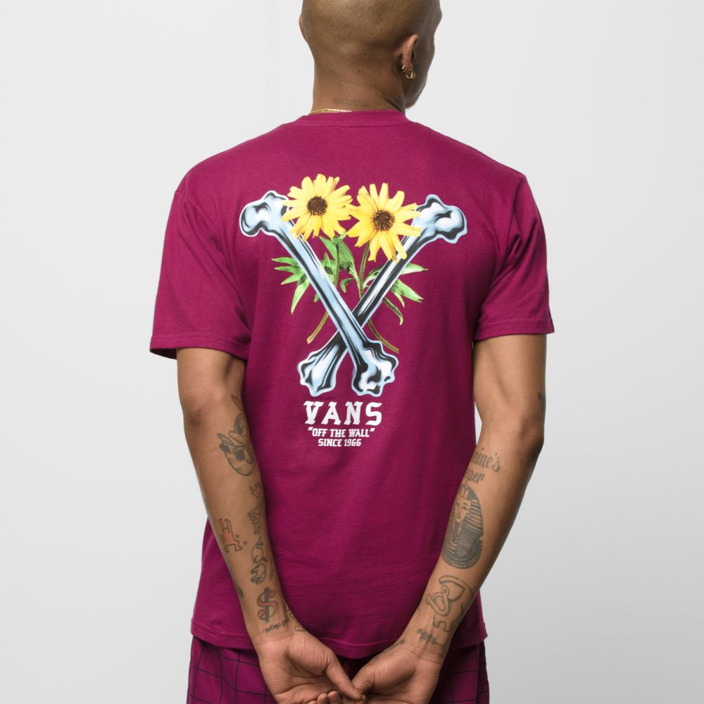 Vans Crossbones T-shirt Herr Lila | 36872WMXH