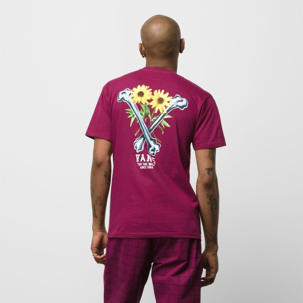 Vans Crossbones T-shirt Herr Lila | 36872WMXH