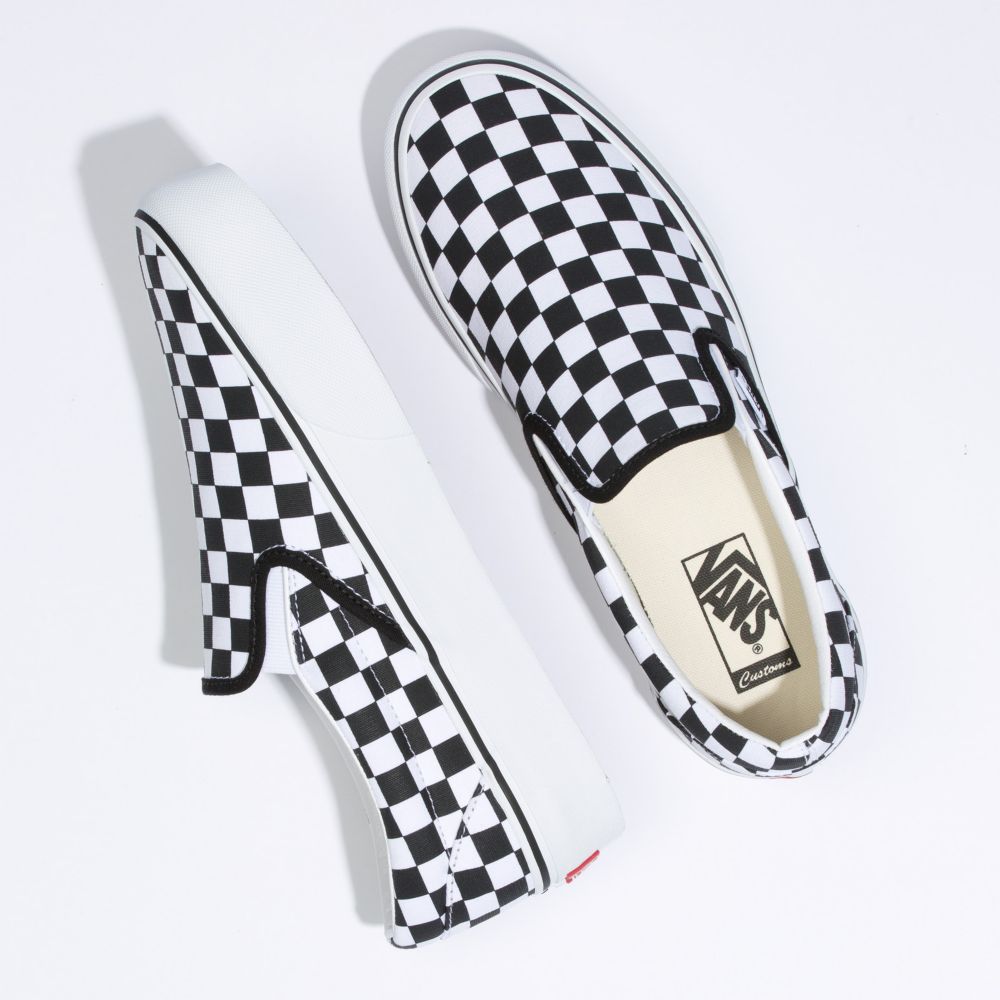 Vans Customs Checkerboard Platform Classic Dam Olika Färger | 19650BMUH