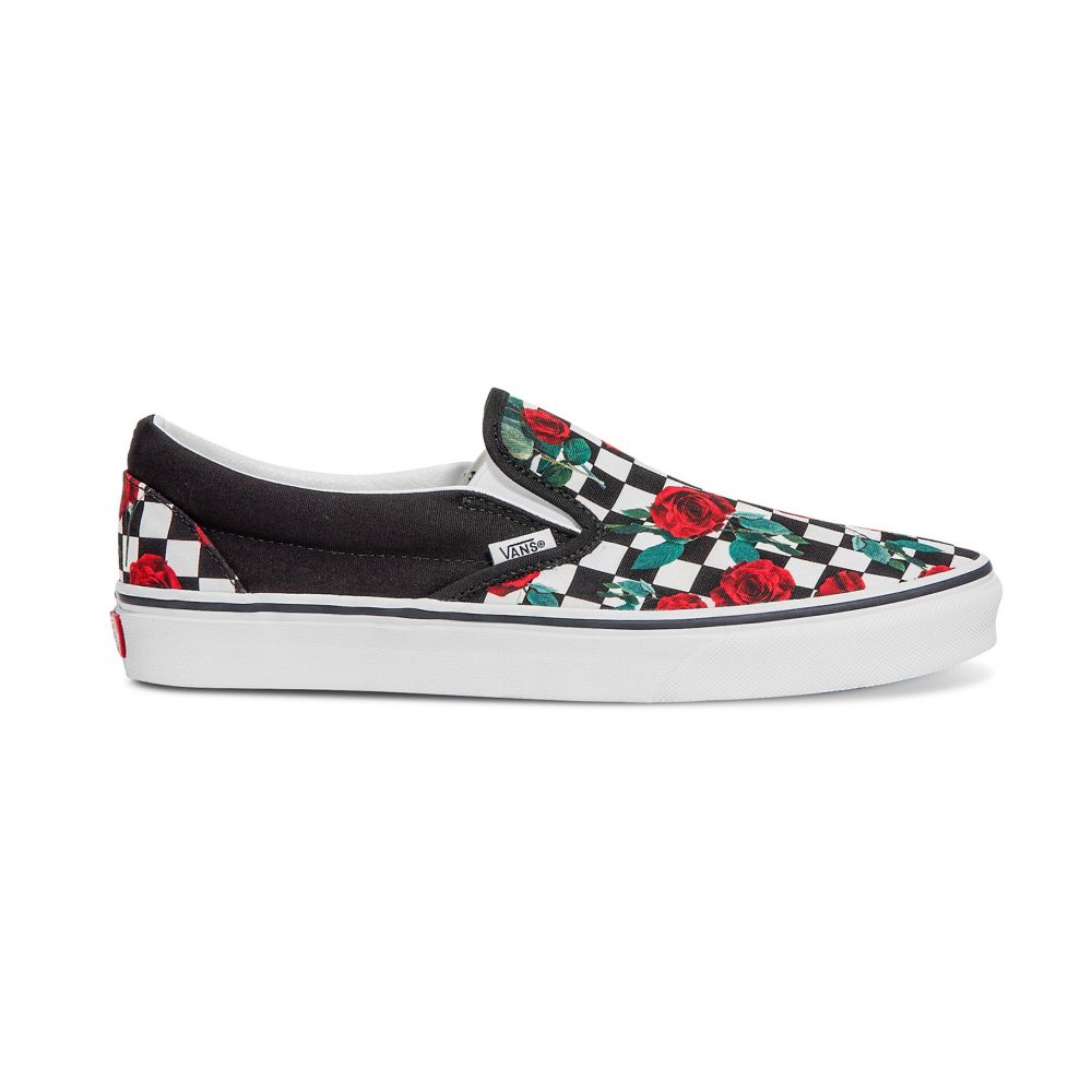 Vans Customs Checkerboard Roses Breda Classic Herr Olika Färger | 30426VIAU