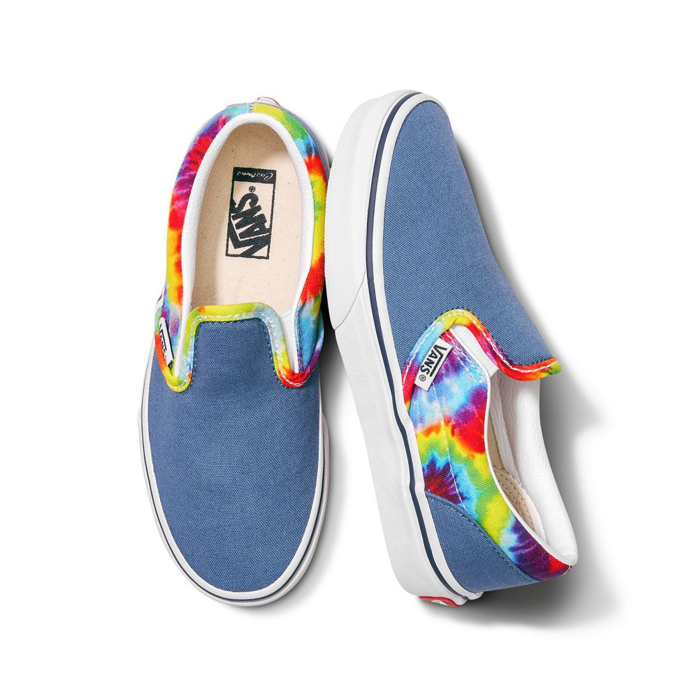 Vans Customs Navy Tie Dye Breda Classic Herr Olika Färger | 53728TKXJ