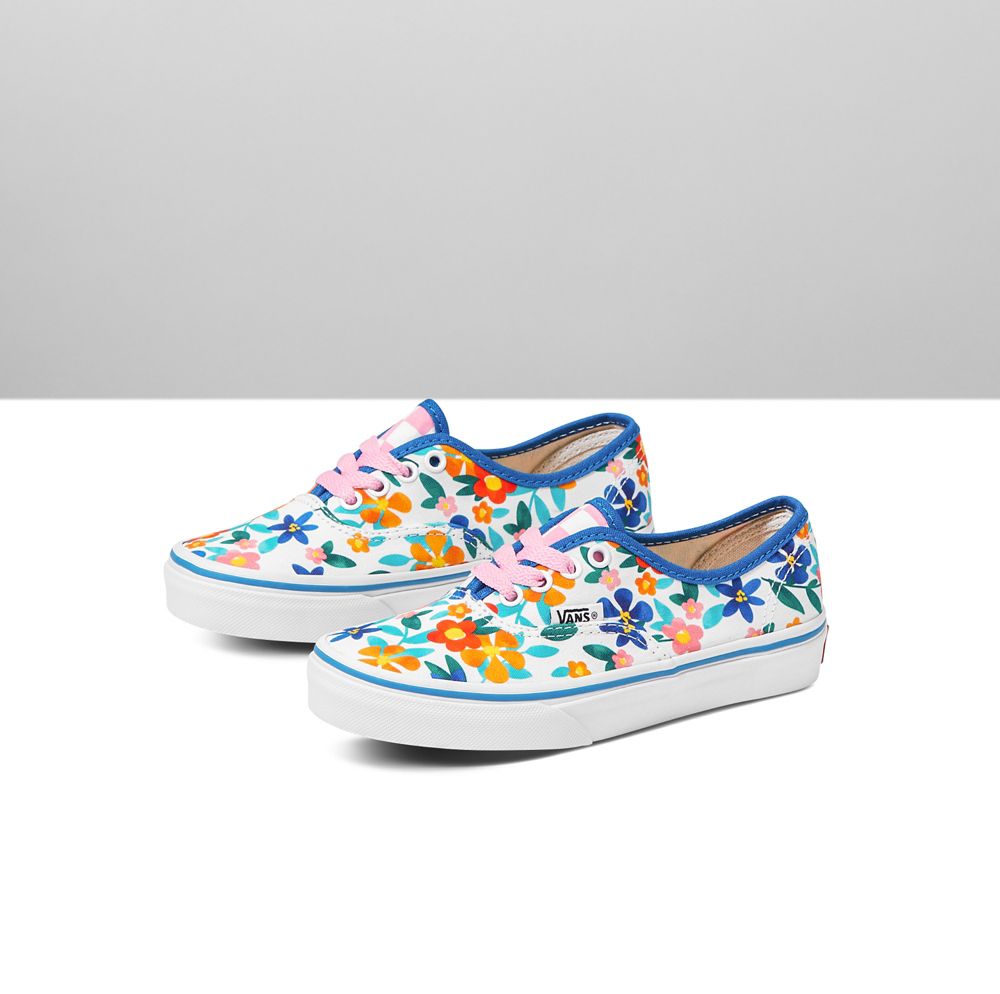 Vans Customs Painted Floral Authentic Classic Barn Olika Färger | 78039SDXN