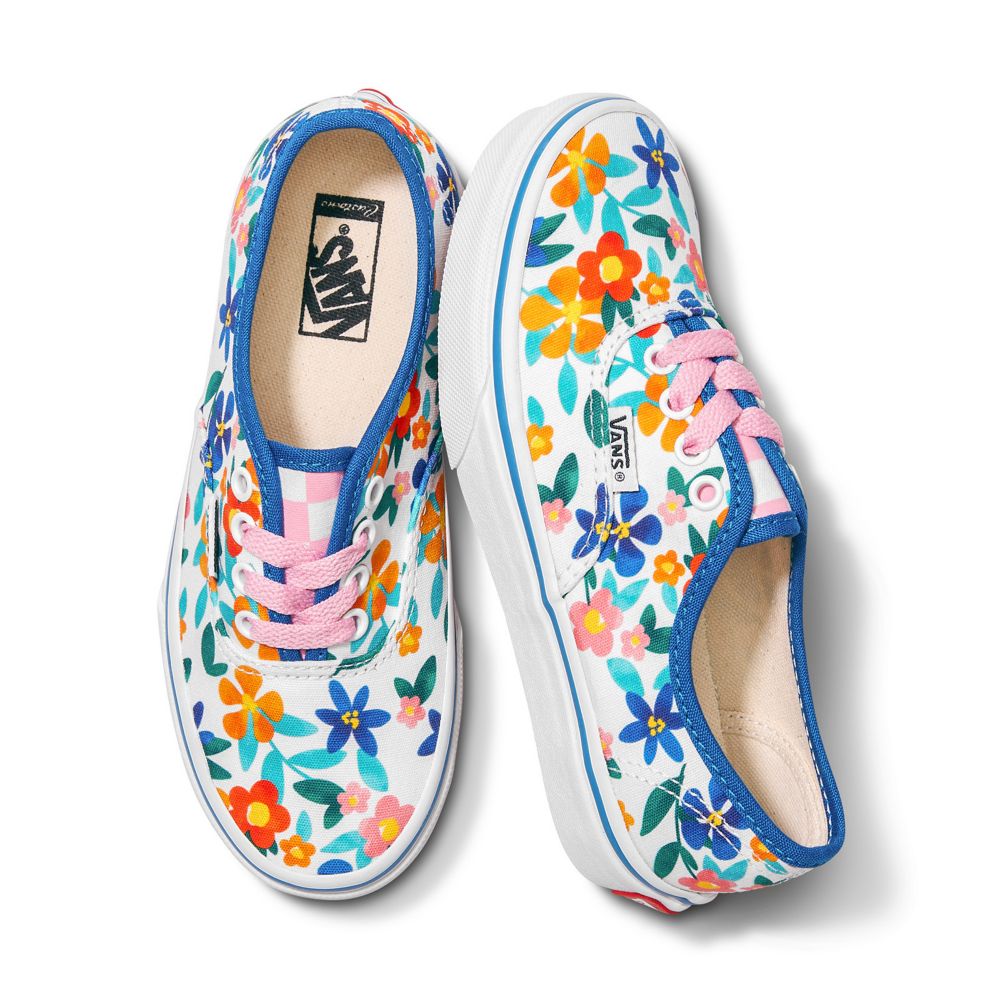 Vans Customs Painted Floral Authentic Classic Barn Olika Färger | 78039SDXN