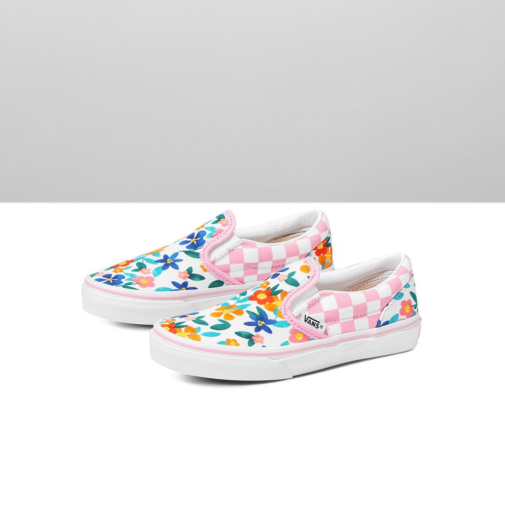 Vans Customs Painted Floral Classic Barn Olika Färger | 21385KNMR