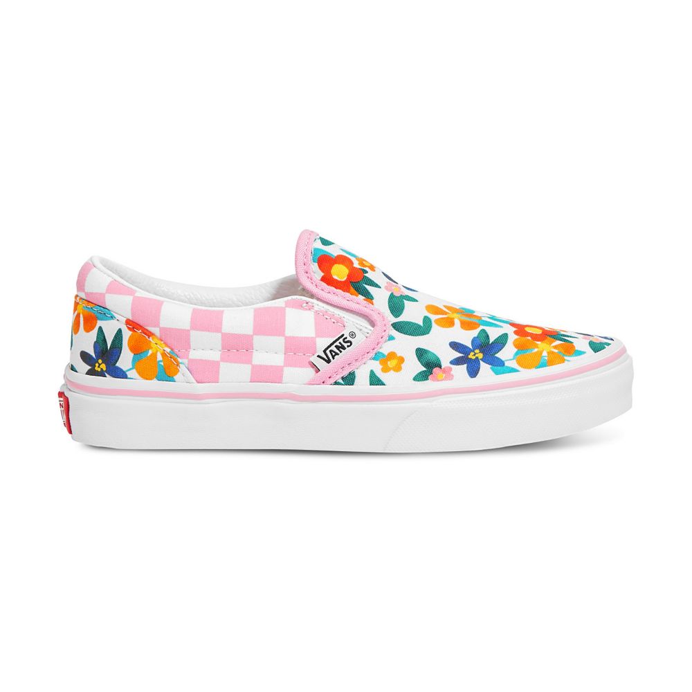 Vans Customs Painted Floral Classic Barn Olika Färger | 21385KNMR