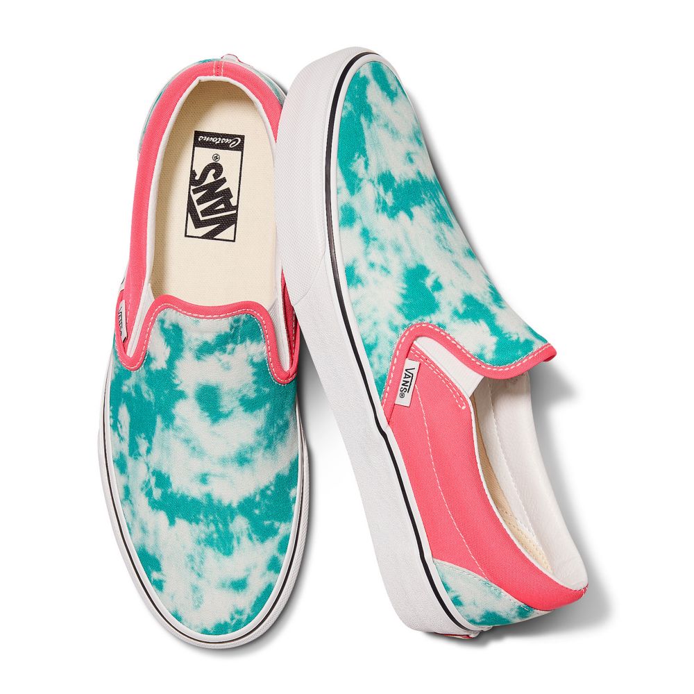 Vans Customs Teal Acid Wash Breda Classic Dam Olika Färger | 93482DIZS