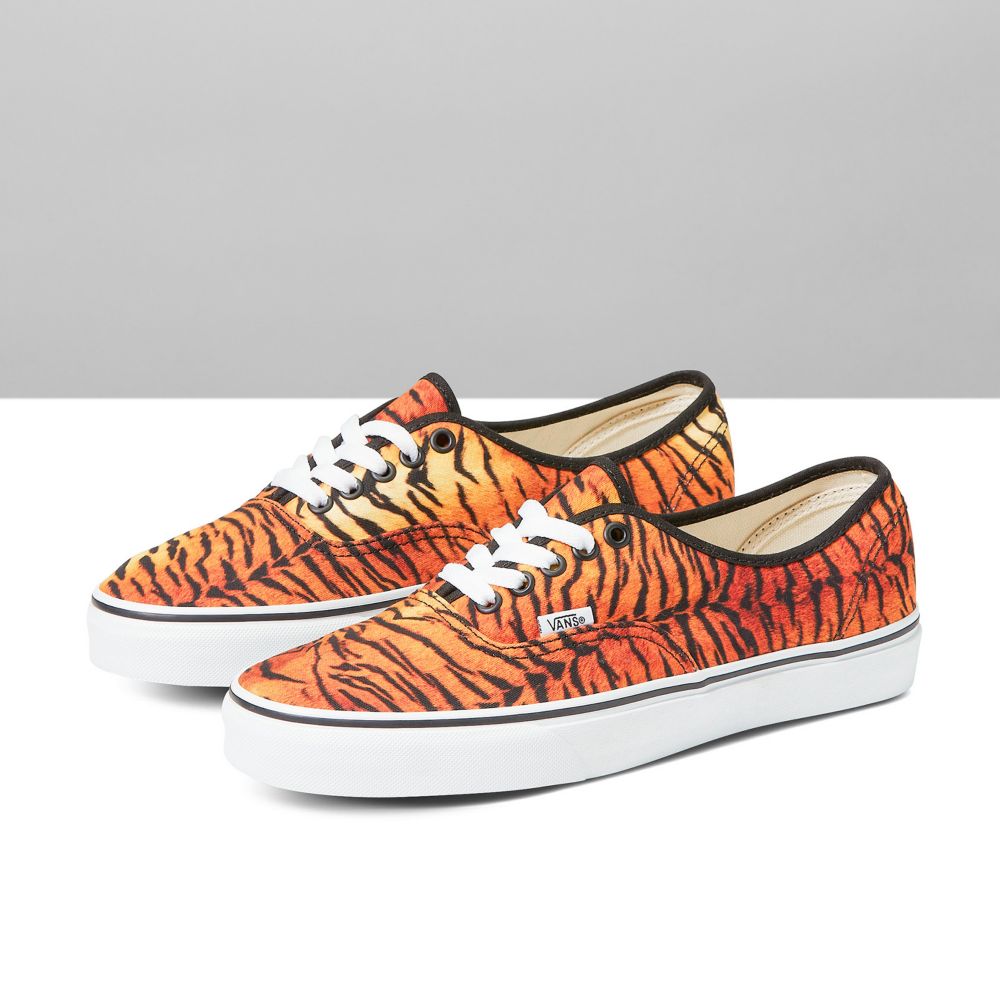 Vans Customs Tiger Stripes Authentic Breda Classic Herr Olika Färger | 48152LCPT