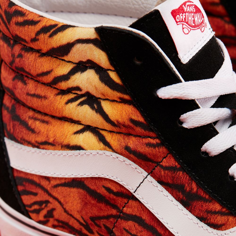 Vans Customs Tiger Stripes Sk8-Hi Classic Dam Olika Färger | 20718ZCLT