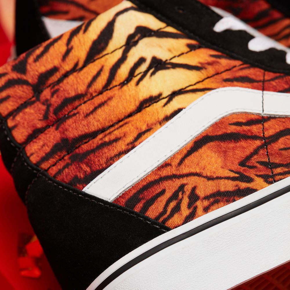 Vans Customs Tiger Stripes Sk8-Hi Classic Dam Olika Färger | 20718ZCLT