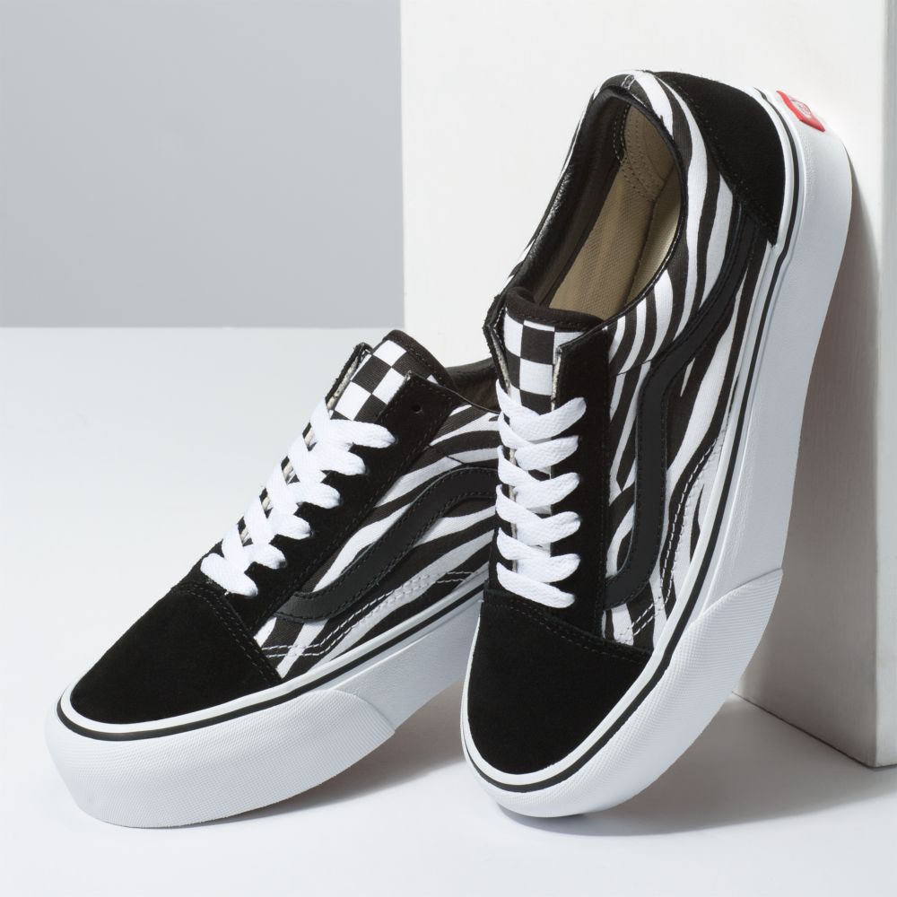 Vans Customs Zebra Old Skool Platform Classic Dam Olika Färger | 10579USAK