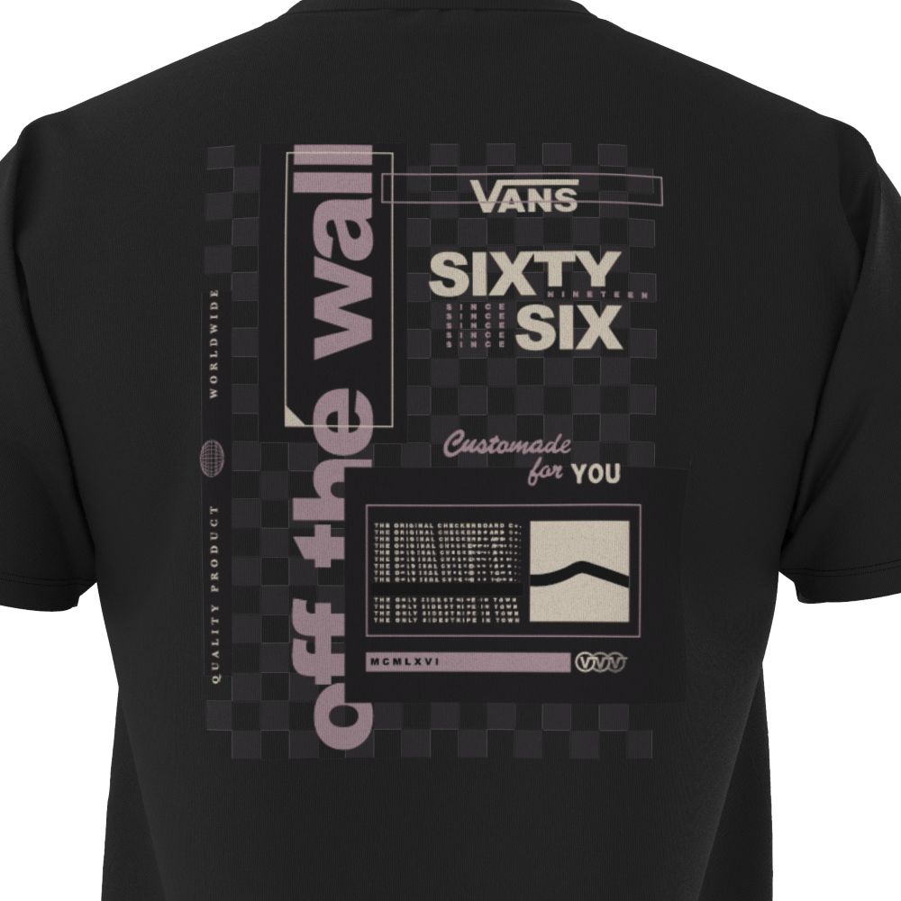 Vans DNA Mixed Up T-shirt Herr Svarta | 80497JRVC