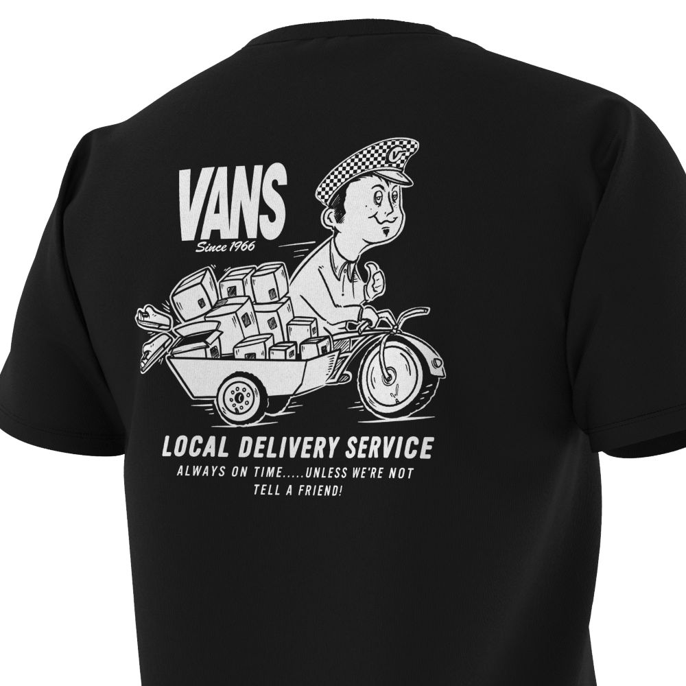 Vans Delivery Service T-shirt Herr Svarta | 95320XRGD