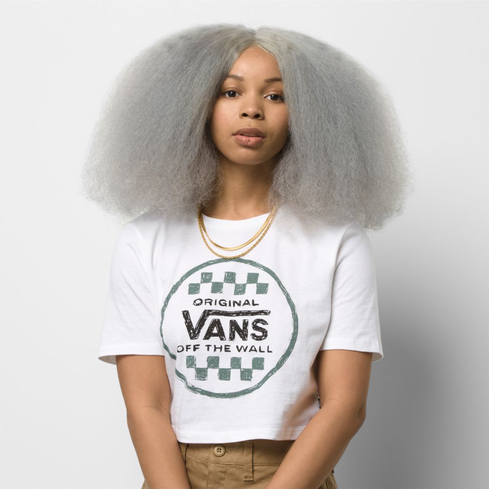 Vans Drawn Out Crew T-shirt Dam Vita | 09637FKAZ