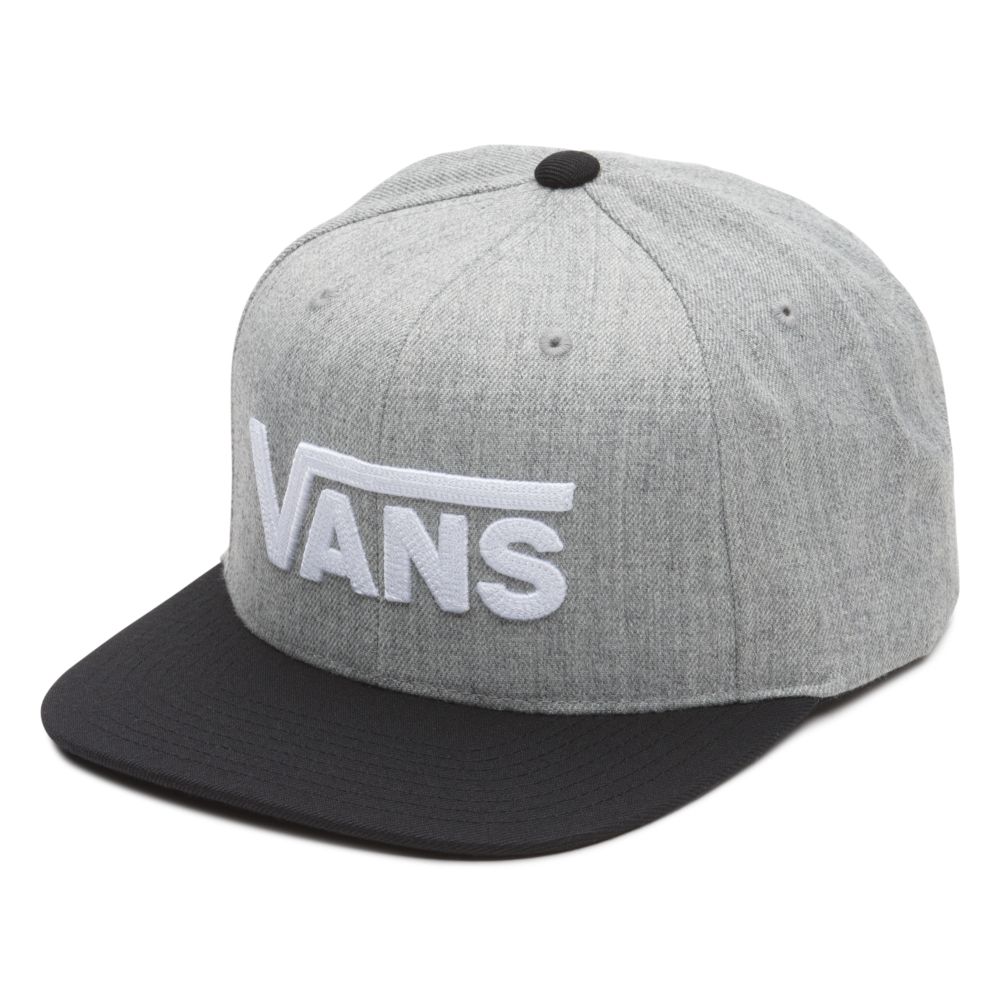 Vans Drop V Snapback Hatt Herr Grå Svarta | 46259EUSN