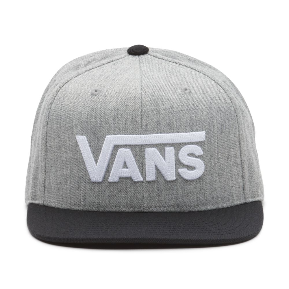 Vans Drop V Snapback Hatt Herr Grå Svarta | 46259EUSN