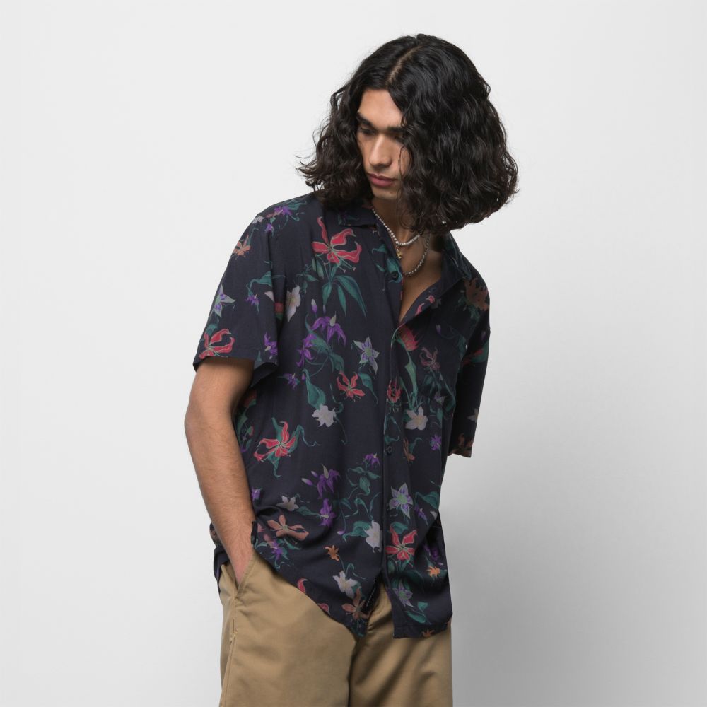 Vans Fatal Floral Buttondown Skjorta Herr Svarta | 35296GUDC