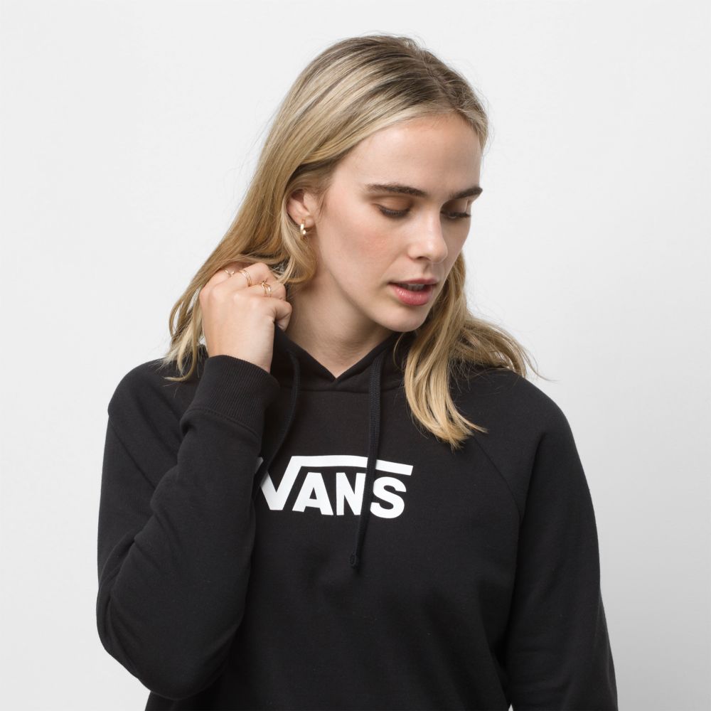 Vans Flying V Boxy Hoodie Dam Svarta | 93286UWRT