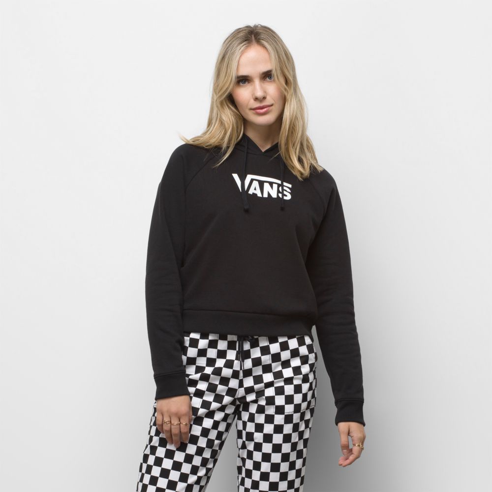 Vans Flying V Boxy Hoodie Dam Svarta | 93286UWRT