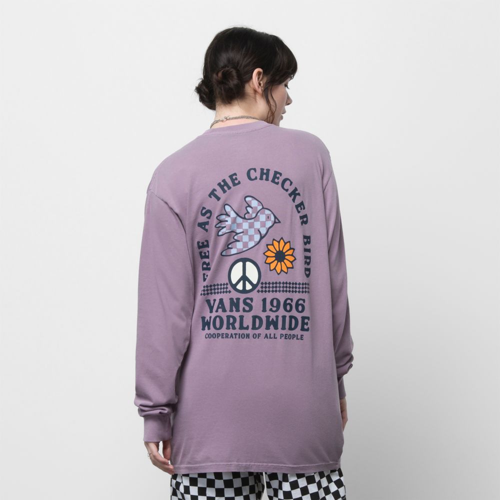 Vans Free As A Checker Bird T-shirt Herr Olika Färger | 19852MXAB