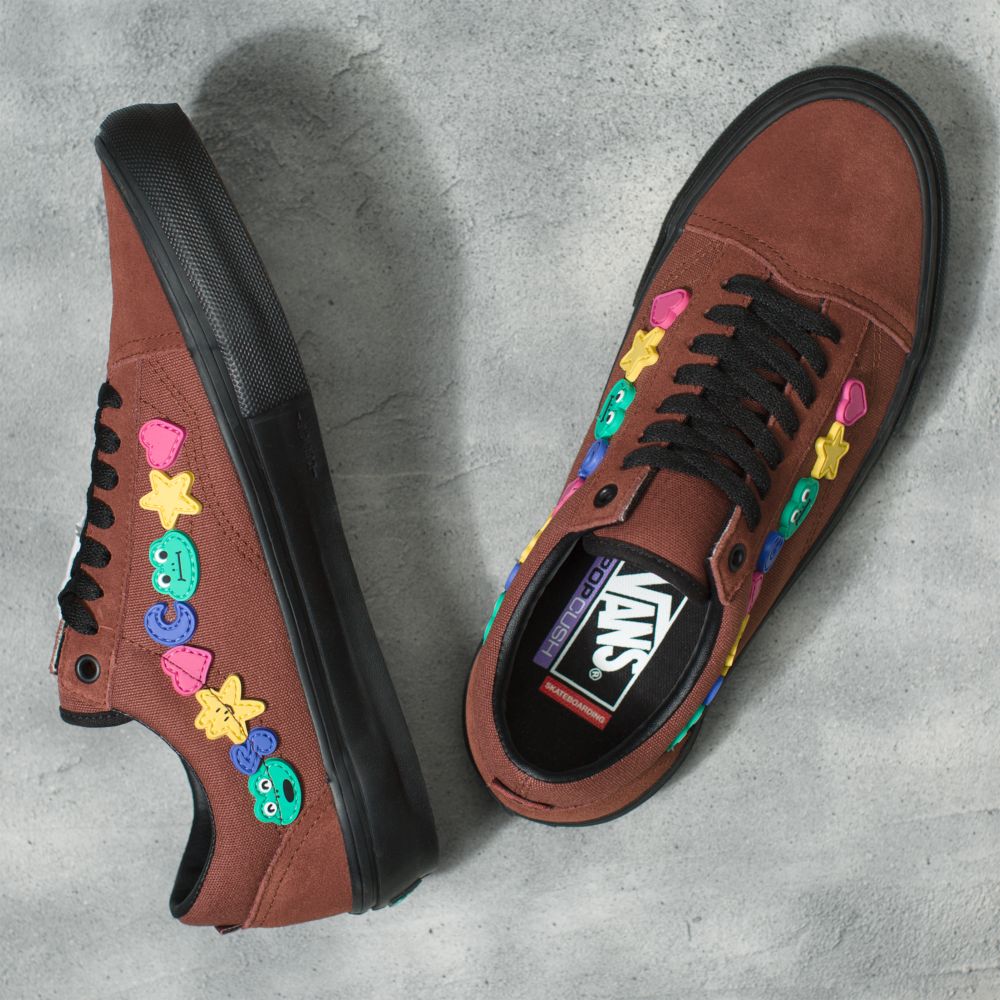 Vans Frog Old Skool Skateskor Herr Bruna Svarta | 48169YEHJ