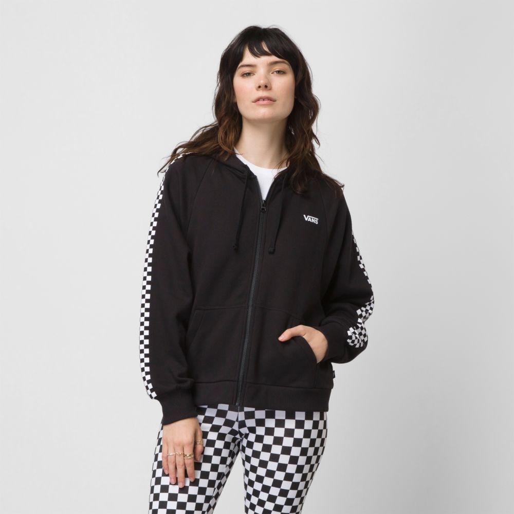 Vans Funniest Times Zip Hoodie Dam Svarta | 15340KLUH