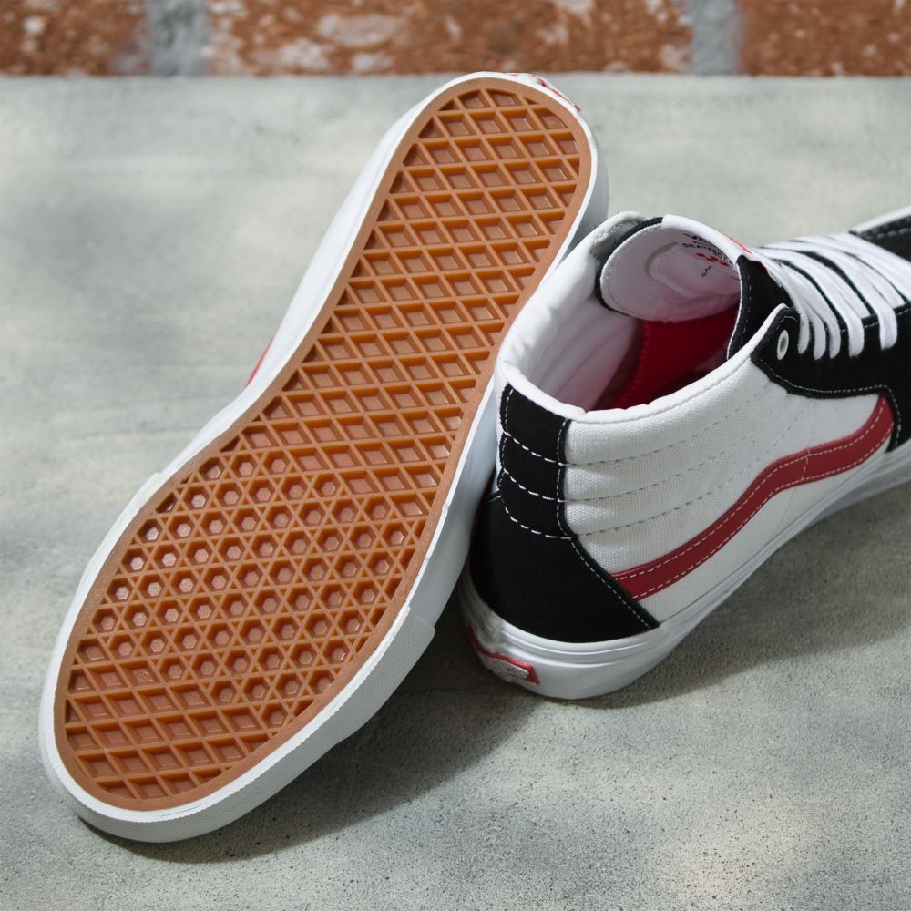 Vans Gympa Sk8-Hi Classic Dam Svarta Röda | 64587UILM