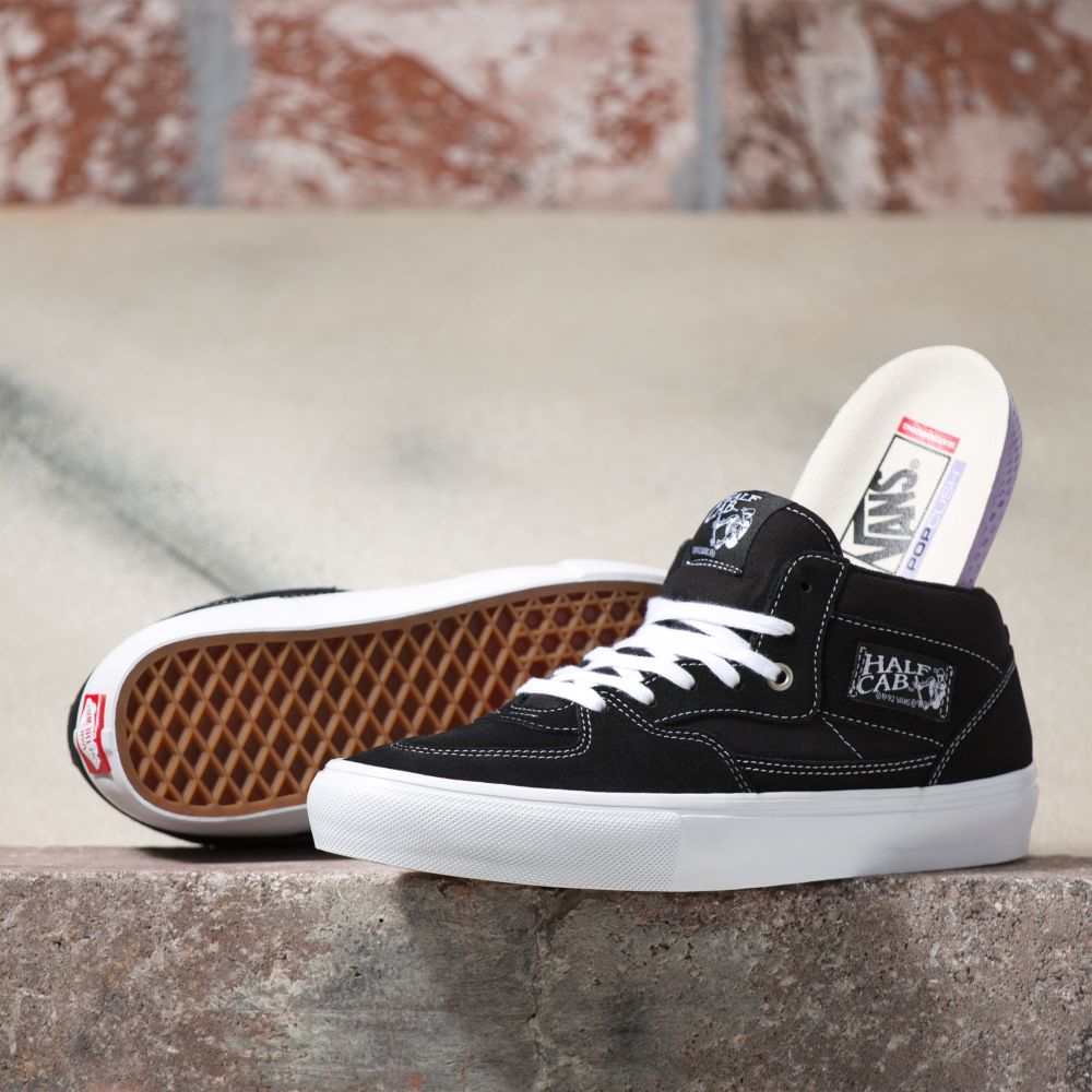 Vans Half Cab Classic Dam Svarta Vita | 21450TLZK