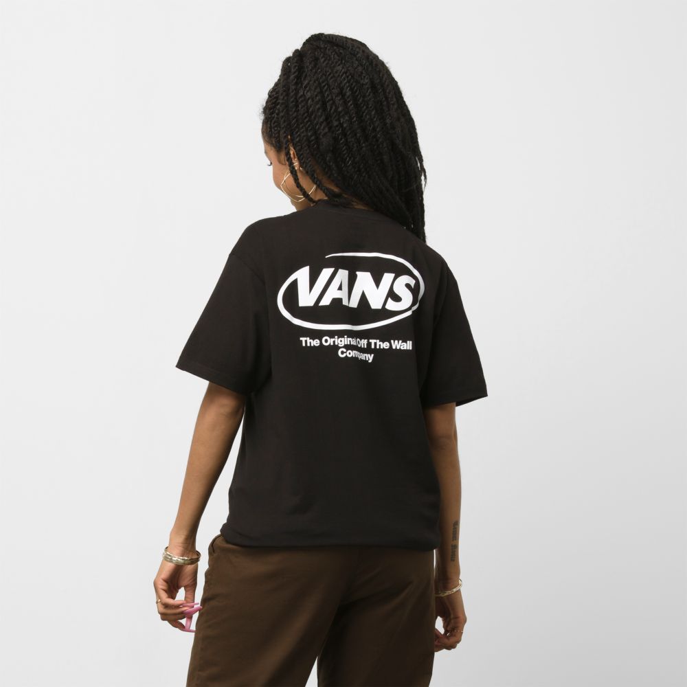 Vans Hi Def Commercial T-shirt Herr Svarta | 87162HUJO