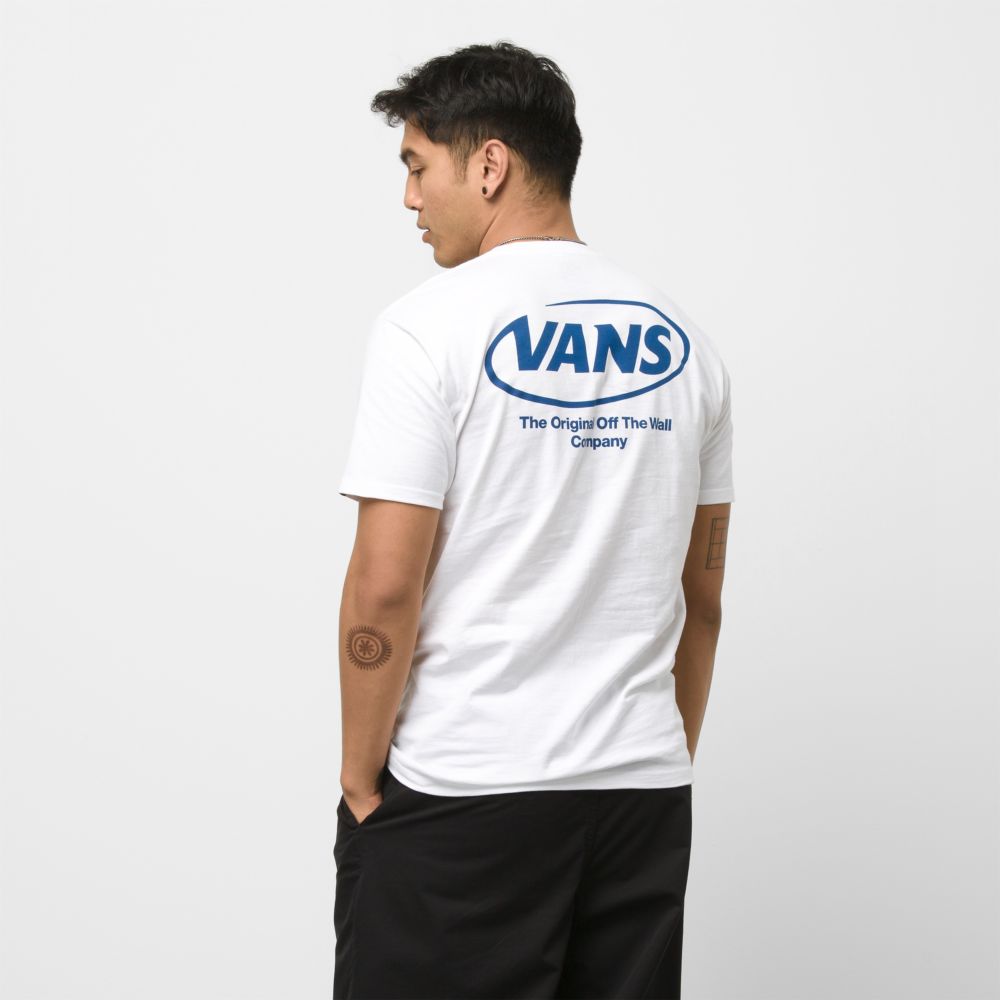 Vans Hi Def Commercial T-shirt Herr Vita | 04127NVLC