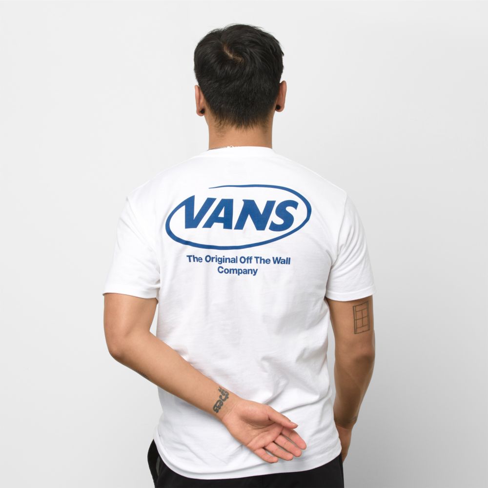 Vans Hi Def Commercial T-shirt Herr Vita | 04127NVLC