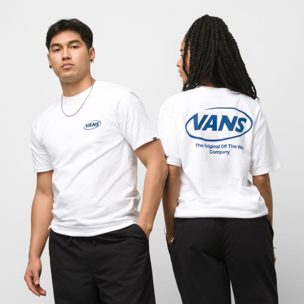 Vans Hi Def Commercial T-shirt Herr Vita | 04127NVLC