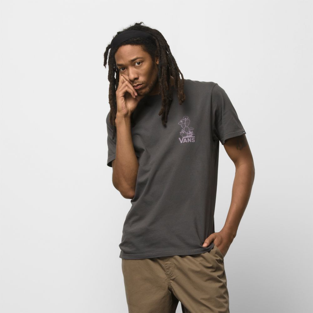 Vans Hug A Cactus T-shirt Herr Svarta | 89502WJVT