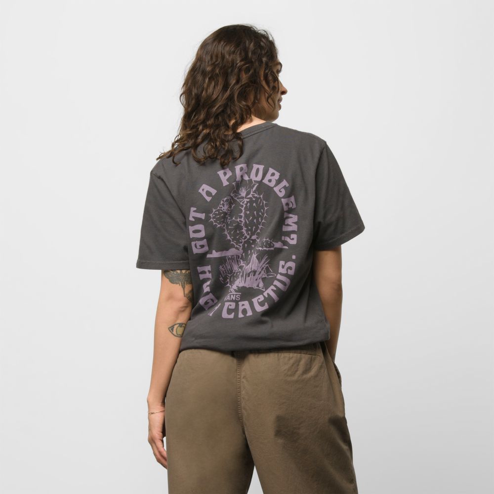 Vans Hug A Cactus T-shirt Herr Svarta | 89502WJVT