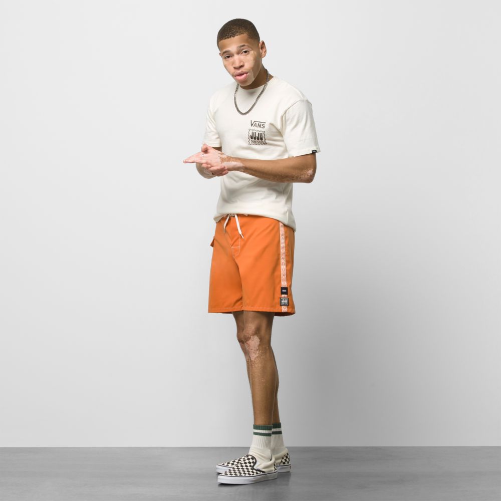 Vans JUJU Club 17 Shorts Herr Orange | 87531ENKV