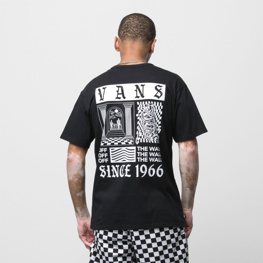 Vans Kevin Peraza Off The Wall T-shirt Herr Svarta | 43290BUMC