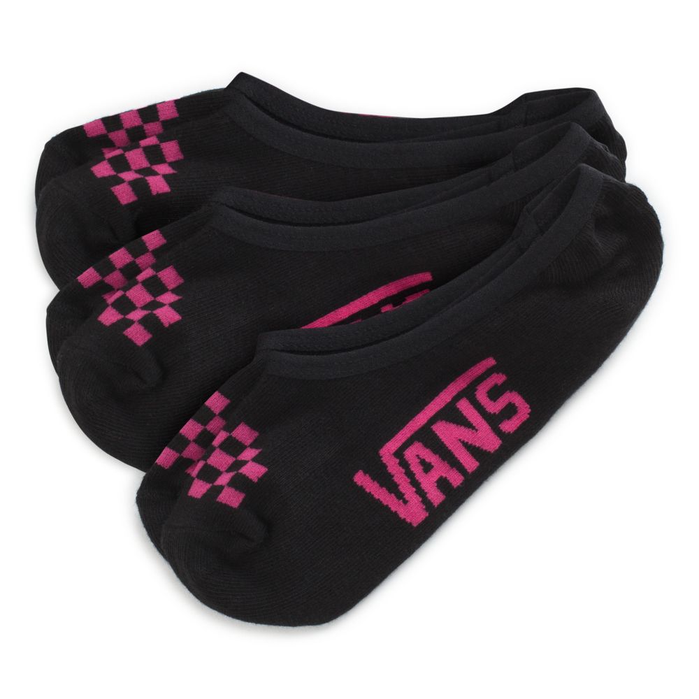 Vans Klassiska Canoodle 3 Pack Strumpor Dam Svarta Rosa | 40529MHRF