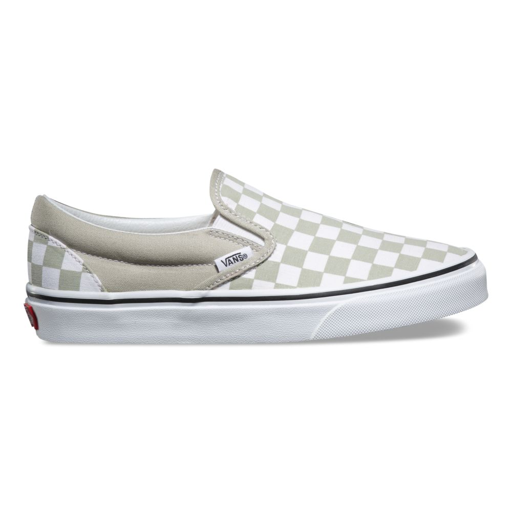 Vans Klassiska Classic Dam Olivgröna Vita | 32506FULK