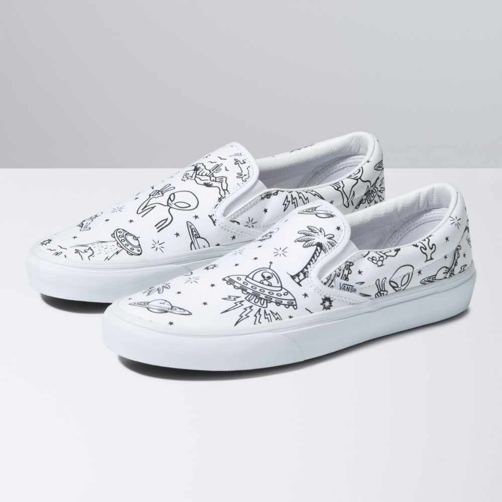 Vans Klassiska Classic Dam Vita Lila | 28706GVQN