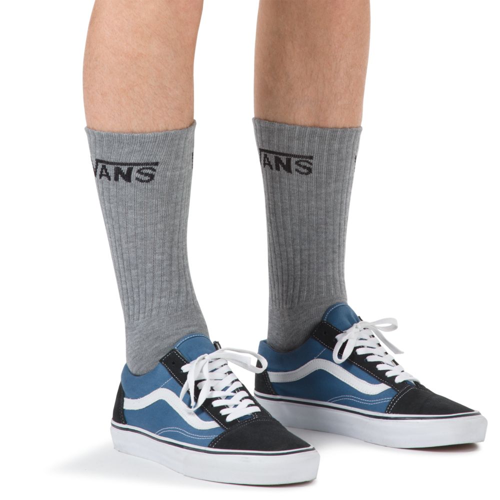 Vans Klassiska Crew 3 Pack Strumpor Herr Grå | 06521QLYB