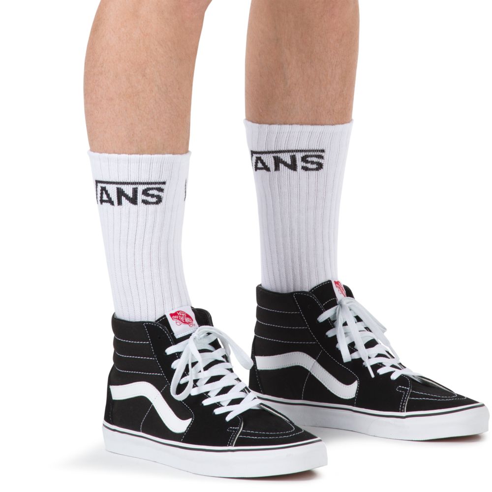 Vans Klassiska Crew 3 Pack Strumpor Herr Vita | 94138XYSW