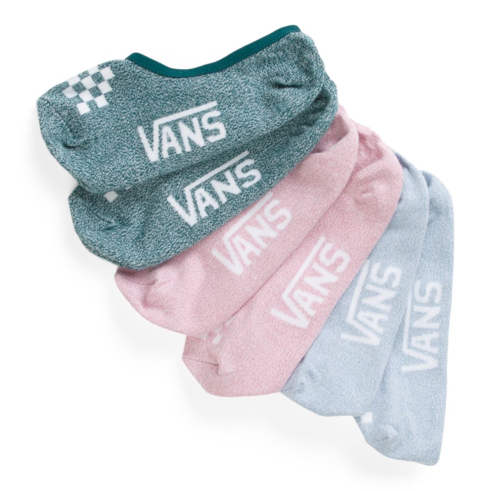 Vans Klassiska Marled Canoodle 3 Pack Strumpor Dam Blå | 59238KOHE