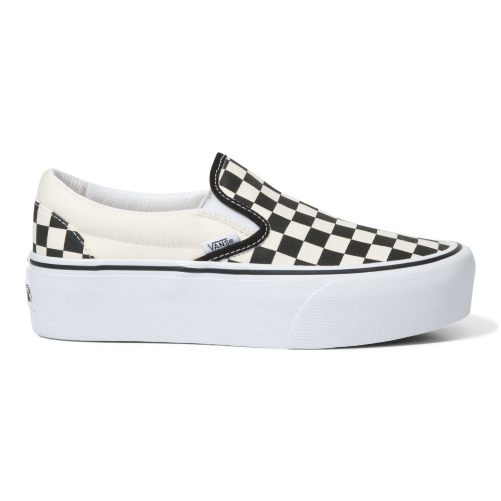 Vans Klassiska Stackform Classic Dam Svarta Vita | 83629EWJB