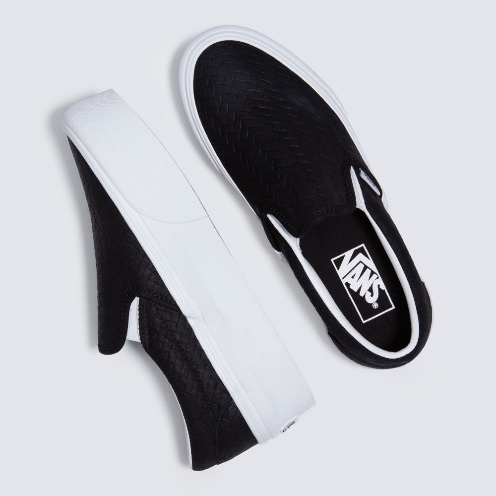 Vans Klassiska Stackform Classic Herr Svarta Vita | 26173QSTX