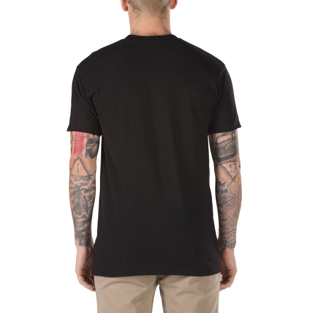 Vans Klassiska T-shirt Herr Svarta Vita | 03741OGXS