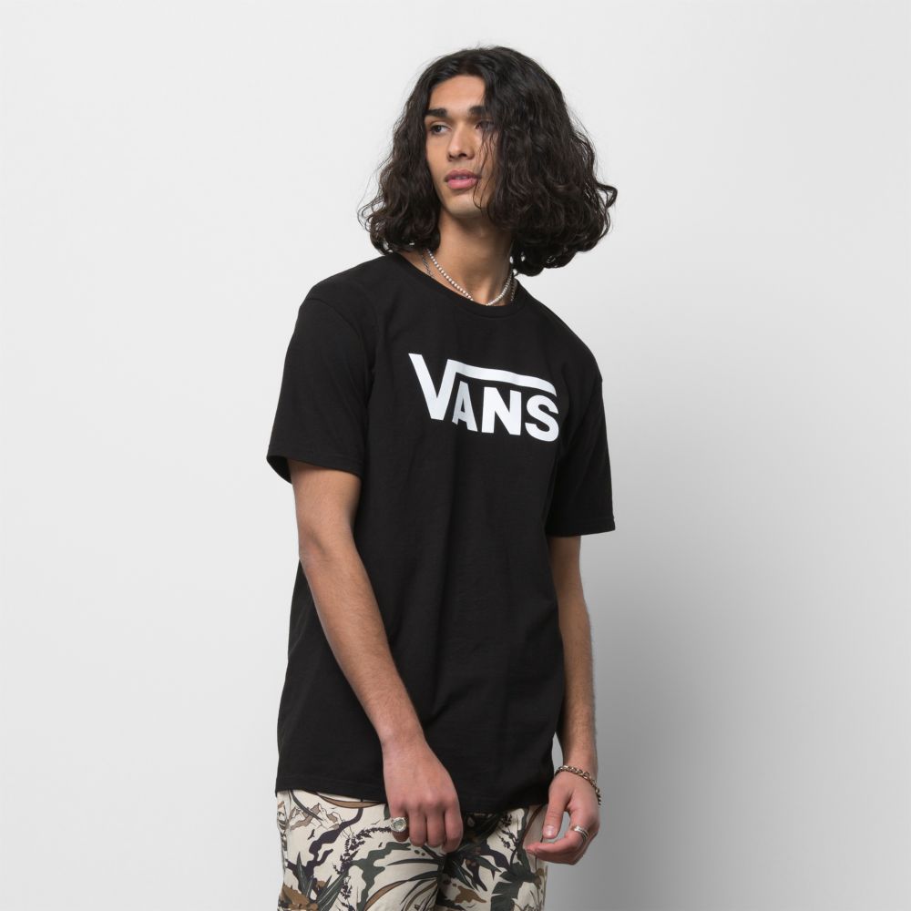 Vans Klassiska T-shirt Herr Svarta Vita | 03741OGXS