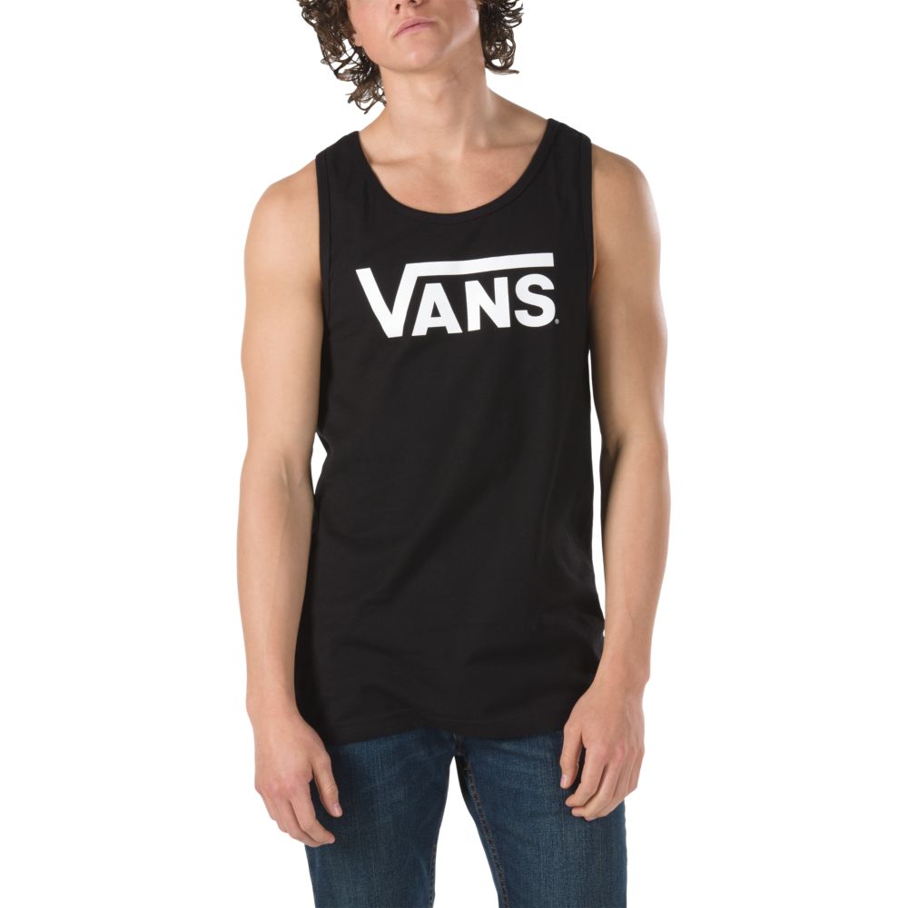 Vans Klassiska T-shirt Herr Svarta Vita | 52839YKHV