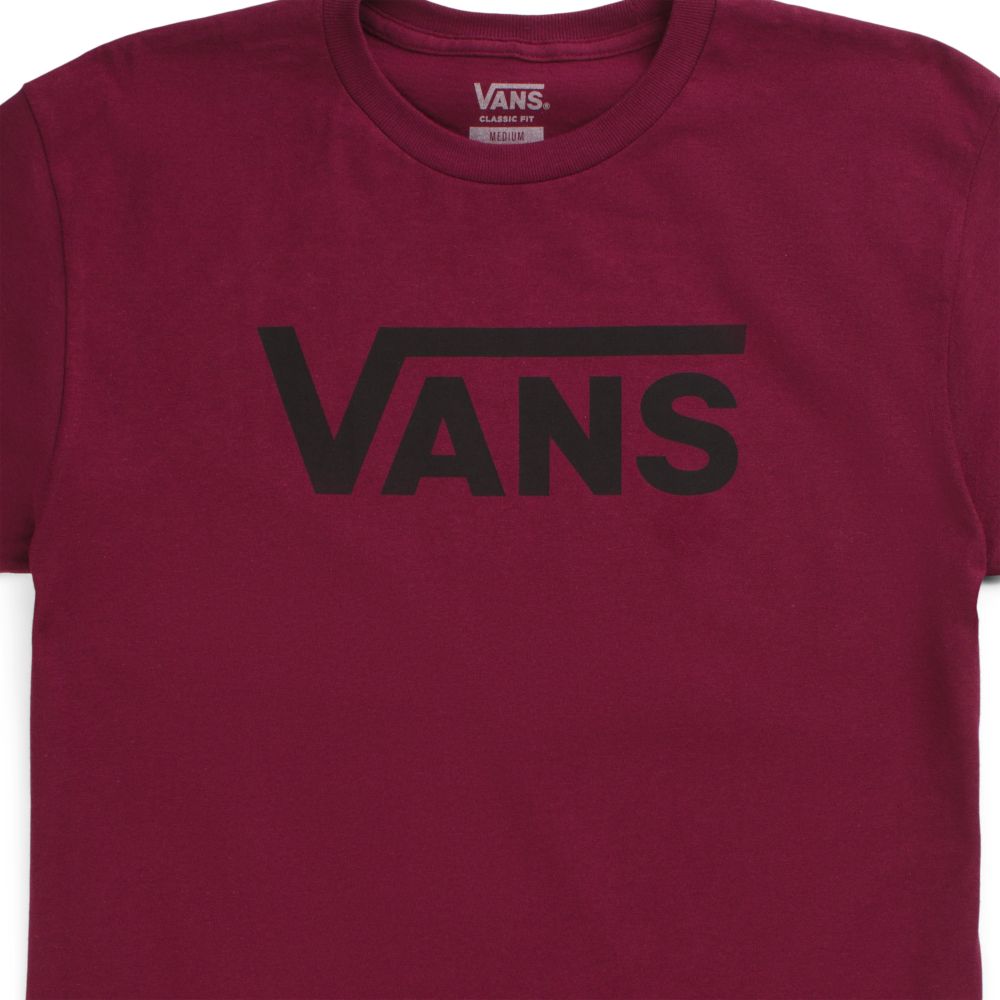 Vans Klassiska T-shirt Herr Vinröda Svarta | 96384VTCY